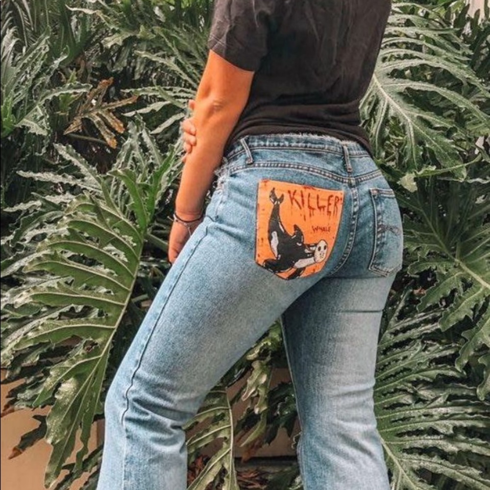 Vintage Killer Whale Denim Jeans